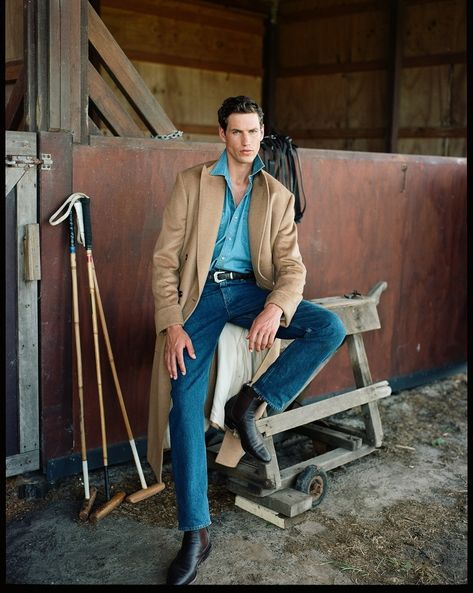 P Johnson | Paul wears the Heavy Denim Western Shirt and Mid Indigo Tony Jeans. | Instagram Western Shirt Outfit, Denim Western Shirt, P Johnson, Big Red Bus, New York October, Knit Gown, Shirt Outfit Men, Western Denim Shirt, Paris Woman