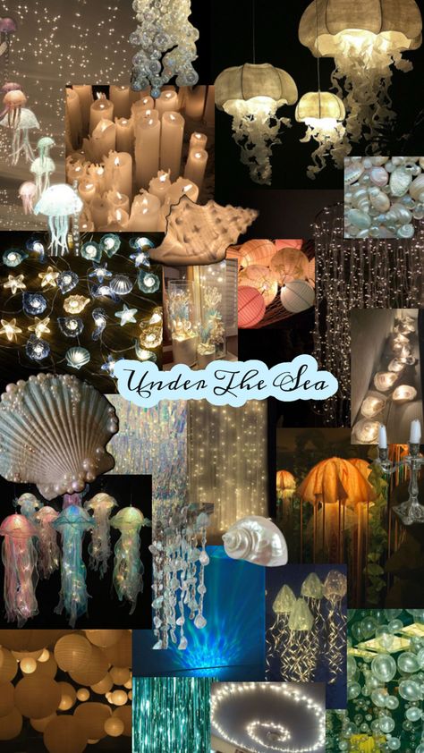 Quince Under The Sea Theme, Ocean Theme Mood Board, Ocean Prom Theme, Ocean Themed Sweet 16, Under The Sea Adult Party, Under The Sea Quince, Under The Sea Prom Theme, Under The Sea Sweet 16, Under The Sea Quinceanera Theme