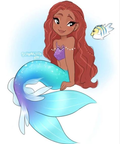 Ariel Cartoon, New Ariel, The Little Mermaid 2023, Little Mermaid 2023, Ariel Drawing, Little Mermaid Characters, Little Mermaid Live Action, Disney Princess Fan Art, Mermaid Drawings