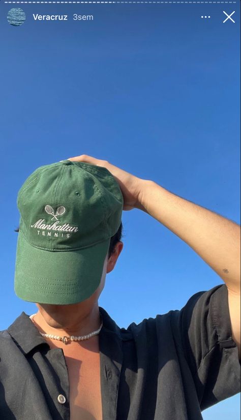 Cap Photoshoot Ideas Men, Green Ball Cap Outfit, Dad Hat Outfits Men, Green Cap Outfit Men, Green Hat Outfit Men, Cap Outfits Men, Aesthetic Baseball Caps, Caps Outfit Men, Cap Photoshoot Ideas