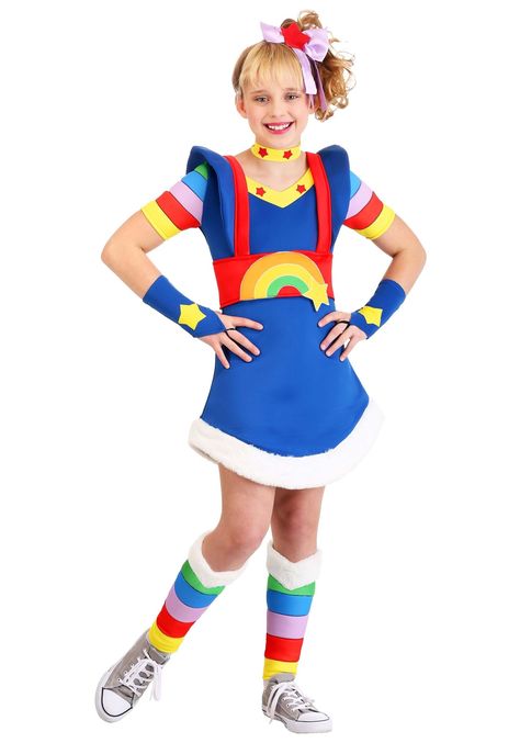 PRICES MAY VARY. Size: Small COSTUME INCLUDES: This officially licensed Rainbow Brite costume for girls includes a Rainbow Bright dress, a hair bow, a choker, a pair of fingerless gloves, and a pair of legwarmers. FROM THE FUN COMPANY: We've got a pretty simple goal with our costumes. We want you to have the best experience you can possibly have for great memories that will last even longer than the costume, itself. This kid's Rainbow Brite costume is a flashy example of that goal at work! DETAI Rainbow Bright Costume, Halloween Rolls, Rainbow Brite Costume, Costumes 2024, Pale Tan, Costume For Girls, Rainbow Warrior, Fur Dress, Bright Dress