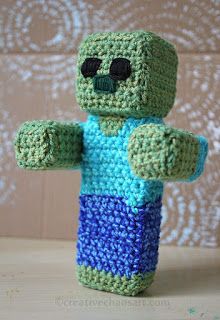 Free Minecraft crochet patterns Crochet Minecraft Pattern, Zombie Animals, Minecraft Crochet Patterns, Crochet Zombie, Minecraft Crochet, Minecraft Pattern, Chaos Art, Crochet Characters, Creative Chaos