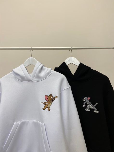 Couple Cartoon Cat and Mouse embroidered hoodies, sweatshirts. It's an original and creative idea for Anniversary, New Year, Christmas or Birthday gift. ------------------------------------------------------ * ORDER INFORMATION * 1) You can see the price for 1 item in the listing. 2) To order the couple set - put 2 items with their individual parameters to the cart separately, please. Also, you can order just one item - leave the note about the chosen picture to the order. 3) Put the clothes to Cute Couple Hoodies, Idea For Anniversary, Deep Style, Matching Hoodies For Couples, Couple Hoodies, Embroidered Cat, Tom Y Jerry, Couple Set, Matching Hoodies