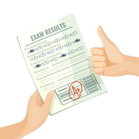 Excellent exam results on paper in human... | Premium Vector #Freepik #vector #hand #flat #success #form School Results, School Test, University Exam, Bad Grades, Packaging Design Trends, School Testing, Exam Papers, Exam Results, Human Hands