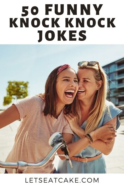 Try out one of these 50 knock knock jokes for a funny intro to break the ice! These are hilarious jokes you will want to share with your friends to make them laugh or smile. Silly and fun, these knock knock jokes are just what you need to crack a smile today! Knock Knock Jokes Funny Adults, Funny Jokes For Best Friends, Friend Jokes Funny, Knock Knock Jokes Funny Hilarious Humor, Knock Knock Jokes Funny Hilarious, Funny Jokes To Tell Humor Friends, Never Have I Ever Questions, Funny Knock Knock Jokes, Hilarious Jokes