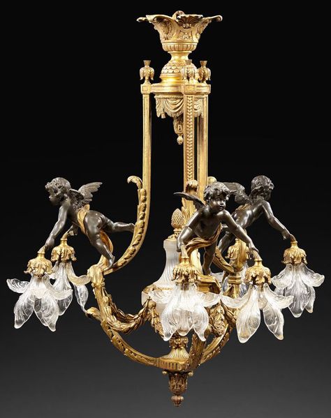 Lampe Art Deco, Paris 1900, Lighted Branches, Candelabra Chandeliers, French Chandelier, Bronze Chandelier, Antique Chandelier, Beautiful Chandelier, Antique Lamps