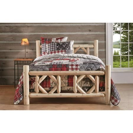 Log bed frame