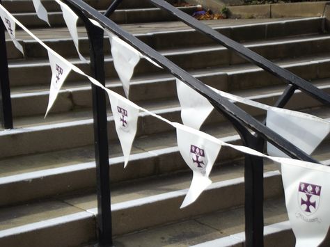 St Mary's College, Durham. Bunting from freshers week. St Marys College Durham, Durham Uni, Week Aesthetic, Saint Marys College, Freshers Week, St Marys, Saint Marys, University Life, School Reading