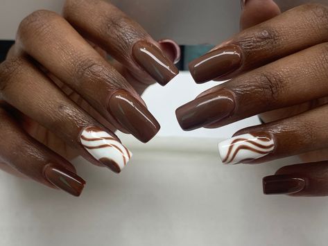 Brown Nails, Fire Nails, Coffee Beans, Coffee, Nails