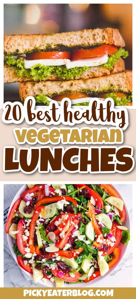 Healthy Vegetarian Meals For One, Lunch Ideas Without Deli Meat, Healthy Lunch Ideas Meatless, Gluten Free Vegetarian Lunch Ideas For Work, Healthy Easy Vegetarian Lunch, Quick Vegetarian Lunches For Work, Best Vegetarian Lunch Recipes, Vegetarian Sack Lunch Ideas, Healthy Work Lunch Vegetarian