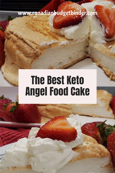 Keto Angel Food Cake Recipe Keto Angel Food Cake Recipe, Keto Angel Food Cake Low Carb, Protein Angel Food Cake, Low Carb Angel Food Cake Recipes, Low Calorie Angel Food Cake Recipes, Low Carb Angel Food Cake, Sugar Free Angel Food Cake Recipe, Sugar Free Angel Food Cake, Bariatric Sweets