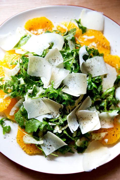 Salad With Fennel, Sliced Oranges, Shallot Vinaigrette, Fennel And Orange Salad, Shaved Parmesan, Orange Salad, Winter Salad, Noodle Salad, Cooking Turkey