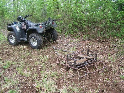 Homemade Implements - HuntingNet.com Forums Atv Implements, Food Plot, Car Batteries, Black Pipe, Land Management, Chain Link Fence, Cinder Block, Good Luck To You, The Time Is Now