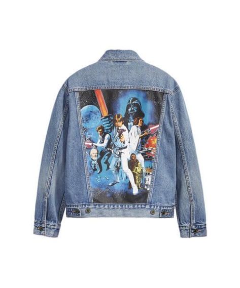 Star Wars Jacket, Goodwill Hunting, Star Wars Shoes, Jacket Diy, Fleece Denim Jacket, Painted Clothing, Denim Shirt With Jeans, Painted Denim Jacket, Star Wars Film