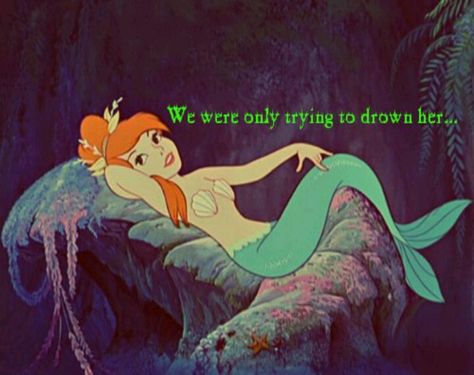 via The Little Mermaid ~ We were only trying to drown her ... Peter Pan Mermaids, Peter Pan Disney, Mermaid Lagoon, Mermaid Pictures, Mermaid Disney, Mermaid Aesthetic, Mermaid Lover, Vintage Mermaid, Mermaid Art