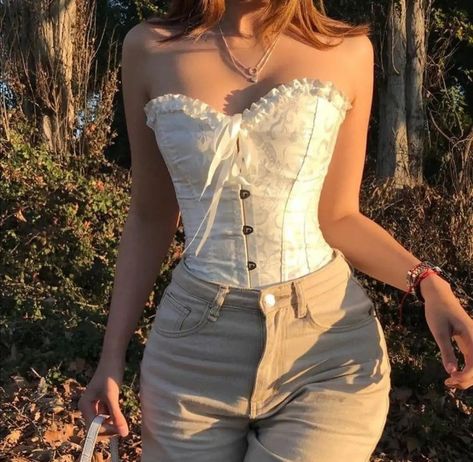 Corset Outfits, Corset Outfit, Corset Fashion, Causual Outfits, Cute Simple Outfits, Women's Wardrobe, Casual Style Outfits, Elegant Outfit, Retro Outfits