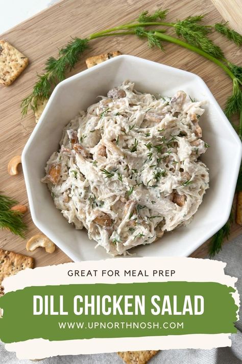 Chicken Salad Recipe With Cashews, Chicken Salad With Dill Recipe, Chicken Salad With Dill, Dill Chicken Salad Recipe, Dill Chicken Salad, Chicken Salad Recipe With Canned Chicken, Chicken Salad No Celery, Herb Chicken Salad, Shredded Chicken Salads