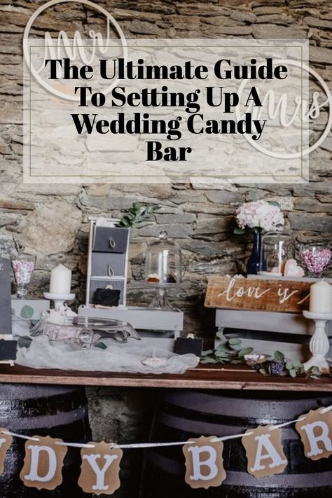 Candy Bar For Wedding Reception, Wedding Candy Bars Ideas, Chocolate Table Wedding, Candy Bar Wedding Rustic, Candy Bar Ideas For Wedding, Candy Table Ideas Wedding, Candy Bar For Wedding, Candy Bar At Wedding, Diy Candy Bar Wedding