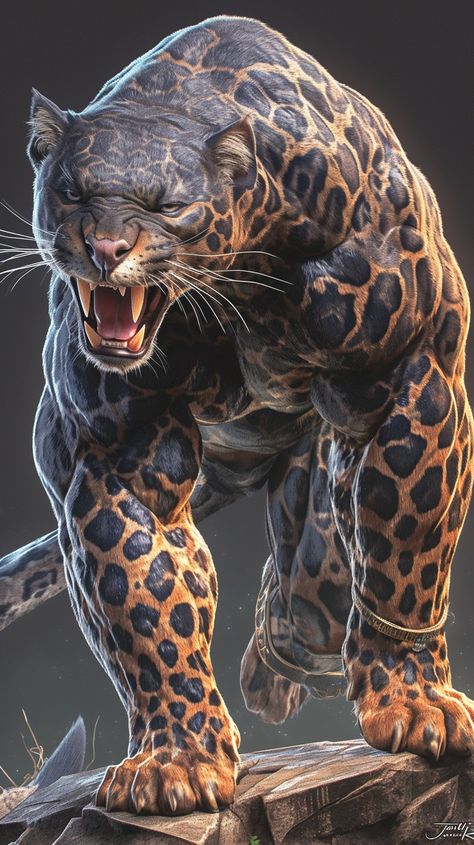 Jaguar Character Design, Fantasy Panther, Fantasy Big Cat Mount, Fantasy Panther Creature, Giant Panther Fantasy Art, African Jungle Animals, Giant Tiger Fantasy Art, Sabertooth Tiger Fantasy Art, Shadow Creatures