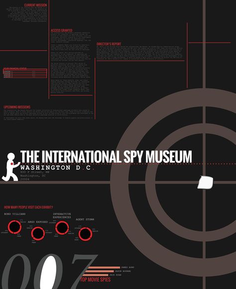 International Spy Museum Poster, Design I Project on Behance Spy Mission Aesthetic, Spy Poster Design, Spy Graphic Design, Spy Wallpapers, Teaser Poster Design, Spy Illustration, Museum Poster Design, Booklet Inspiration, Spy Design