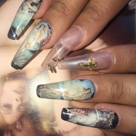 Birth Of Venus Nails, Venus In Libra Aesthetic, Cats Eye Nails, Venus Nails, Mexican Nails, Venus Sign, Venus In Libra, Nail Business, Eye Nails