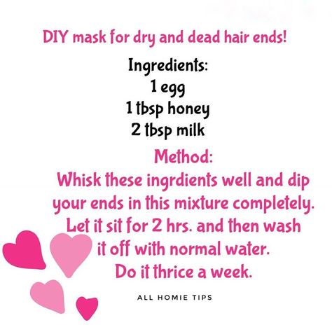 Dead Ends Hair, Dry Hair Ends, How To Prevent Hair Breakage, Homemade Hair Oil, Breakage Hair, Treat Damaged Hair, Moisturize Dry Hair, Homemade Body Care, Natural Hair Regrowth