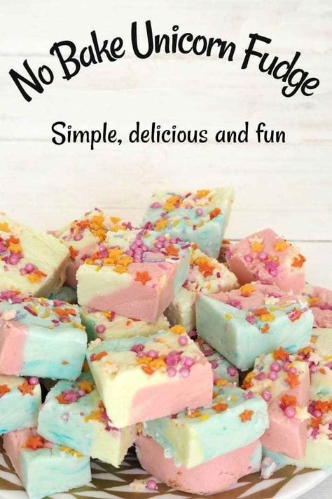 No Bake Unicorn Fudge - simple delicious and fun. A great easy recipe for cooking with kids! #homemade #gifts #fudge #unicorn #unicorncake Unicorn Fudge, Cooking Ribs, Baking Recipes For Kids, Kids Cooking Recipes, Baking With Kids, Kids Recipes, Fudge Recipes, Cooking With Kids, Iftar