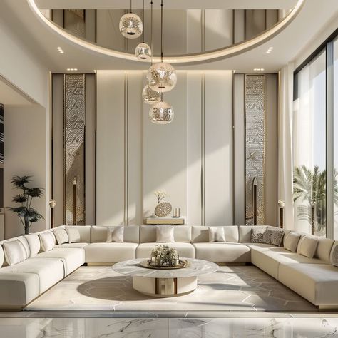 Dubai Luxury Home Interior Design, Dubai Living Room, Luxury Villa Interior Design, Modern Majlis, Dubai Interior Design, Luxury Interior Design Living Room, Staircase Interior Design, Interior Design Dubai, Elegant Living Room Decor