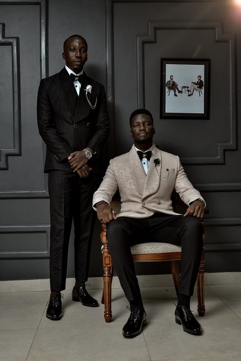 Tuxedo Photoshoot Men, Opera Outfit Men, Wedding Tux For Groom, Black Men Tuxedo, Black Man In Suit, Black Man With Glasses, Black Men In Suits, White Wedding Suits For Men, Tux Prom