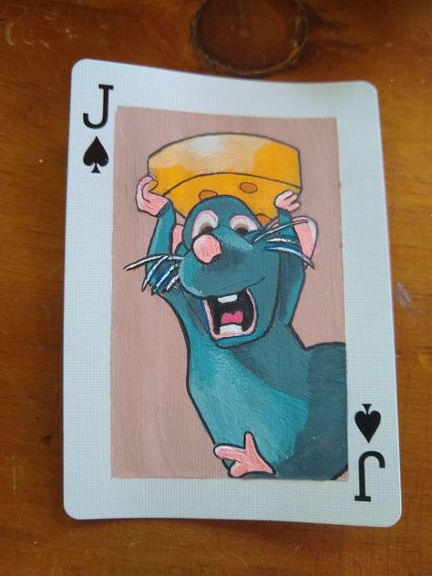 Paint On Playing Cards, Playing Cards Art Painting, Deck Of Card Painting Ideas, Deck Of Cards Painting, Playing Card Painting Ideas, Painting Playing Cards Ideas, Playing Cards Drawing, Playing Cards Painting, Painting On Playing Cards