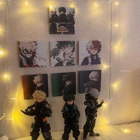 Bakugou Room Decor, Anime Dream Room, My Hero Academia Room Ideas, Mha Rooms Ideas, My Hero Academia Room, Mha Room, Anime Themed Room, Anime Room Ideas, Anime Rooms