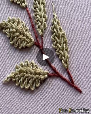 Couching Embroidery, Leaf Stitch, Egg Artistry, Fine Embroidery, Embroidery Lessons, Embroidered Leaves, Easy Crochet Stitches, Basic Embroidery Stitches, Embroidery Videos