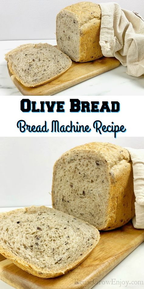 If you like olives and are looking for a new bread recipe to try, I have just the recipe for you. Try this Olive Bread Bread Machine Recipe. Bread Machine Recipes Healthy, Bread Machine Recipes Sweet, Bread Bread Machine, Easy Bread Machine Recipes, Best Bread Machine, Bread Machine Recipe, Olive Bread, Bread Maker Recipes, Herb Bread