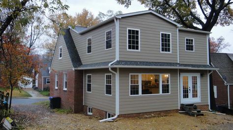 Cape Backyard expansion Addition To Ranch House, Cape Cod Addition Ideas, Dormer House, Cape Cod Exterior, Cape Cod House Exterior, Second Floor Addition, Home Addition Plans, Cape Style Homes, Cape Cod Style House