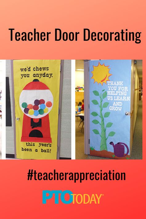 Great Teacher Appreciation idea -- decorate the doors!   #po #pta #teacherappreciation Decorate Teacher Door Ideas, Decorate Teachers Door Appreciation, Easy Teacher Appreciation Door Ideas, Teacher Appreciation Door Decor, Teacher Appreciation Week Door Ideas, Teacher Appreciation Door Ideas, Teacher Appreciation Week Door, Teacher Appreciation Door, Teacher Appreciation Door Decorations