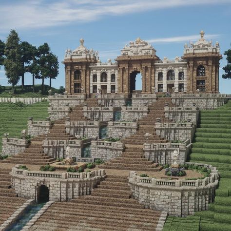 Minecraft Building Projects, Light Castle, Fox Den Minecraft, Minecraft Drawbridge, Minecraft Mansion Blueprints Layout, Minecraft Colloseum Build, Minecraft Baroque, Minecraft Capital Building, Minecraft Mining