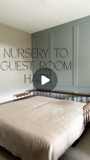 Christine Gummersall - DIY & Home on Instagram: "It’s not magic. Or is it?! Guests are coming to town today and since we had our 4th baby we “lost” our guest bedroom to be his nursery. Or did we?!?

I scoured the internet to find a twin bed that doubled as a king trundle that made guests feel like they weren’t intruding on our space. You can even turn the twin mattresses (and if you want swap the sheets for king) so no one is sleeping in the crack 😆. 

Top it off with a the most comfortable mattress known to man @twinklebeds_luxurysleep and you’re good to go! 

Trundle & mattress link in my profile. 
Including a 40% off discount on all Twinkle Beds!" 2 Full Size Beds In One Room, Twin To King Bed Conversion, Twin Bed Makeover, Double Twin Bed Ideas, Trundle Bed Ideas Guest Rooms, Diy Trundle Bed, Trundle Bed Ideas, Comfortable Mattress, Trundle Mattress