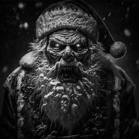 Christmas Folklore, Scary Santa, Evil Santa, Creepy Santa, Horror Christmas, Scary Christmas, Christmas Horror, Pure Evil, Apocalypse Art