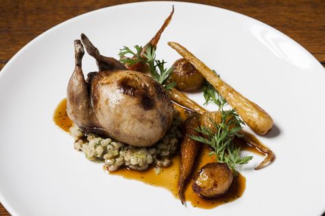 Stuffed Quail, Chicken Jus, Quail Recipes, Live Chicken, Barley Recipe, Perfect Roast, Stuffing Ingredients, Great British Chefs, Quails