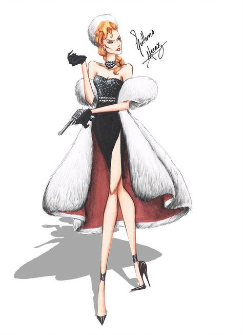 Helga Sinclair in Haute Couture by Guillermo Meraz by frozen-winter-prince on DeviantArt Helga Sinclair, Images Victoriennes, Super Models, Fashion Design Sketchbook, Fashion Illustration Sketches, Illustration Fashion Design, Art Characters, Fashion Design Drawings, Fashion Design Sketches