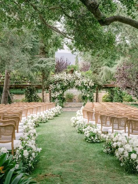 A Wedding With a Reception Runway and Silent Disco Garden Wedding Aisle, Bahama Wedding, Montecito California, Silent Disco, Aisle Flowers, Secret Garden Wedding, Garden Weddings Ceremony, Jekyll Island, Southern Bride