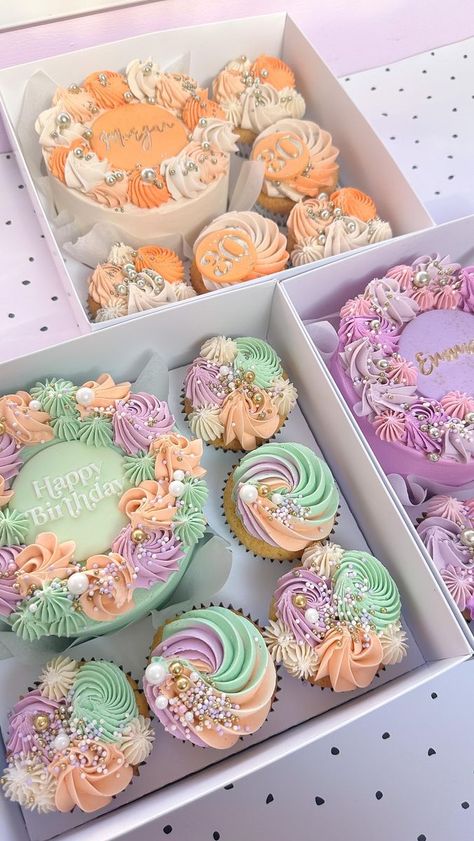 Wish Upon a Cupcake on Reels | kehinde_smith · Kehinde Smith Kehinde Smith, Dessert Boxes Packaging, Fancy Treats, Cafe Drinks, Half Birthday Cakes, Cupcake Inspiration, Same Same But Different, Cakes Design, Bento Cakes