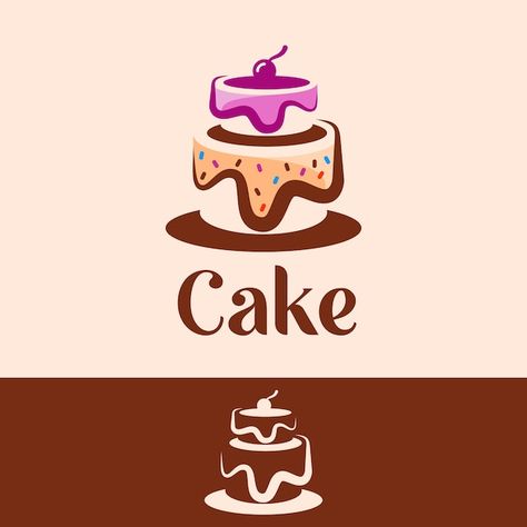 Sweet cake logo vector | Premium Vector #Freepik #vector #cake #sweet-bakery #cake-shop #sweet-shop Sweet Cake Logo, Cake Logos, Molten Cake, Cake Beautiful, Cake Vector, Bakery Cake, Beautiful Logo, Cake Logo, Sweet Bakery