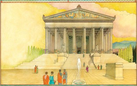 Temple of Artemis at Ephesus. The Temple Of Artemis, Temple Of Artemis, Rebuilding The Temple, Greece Painting, Greek Temple, Seven Wonders, British Museum, The Temple, Ancient Greece