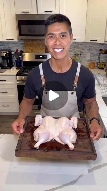 Matt Santos on Instagram: "How to Spatchcock a Whole Chicken 🍗🔪   Spatchcocking a chicken involves removing the spine in order to flatten the chicken. This allows it to cook faster and more evenly. In addition, there’s more surface area and exposed skin for seasoning and browning. The skin becomes more crispy as well. Placing the chicken on a wired rack when roasting prevents it from sitting in its own juices and getting soggy. Tucking the wing tips at the end prevents them from burning. Overall, this is one of my favorite ways to prepare a whole chicken. Enjoy!   Stay tuned for the next video where I show you all how I season and cook it! Full-length video is on my YouTube.   #chicken #chickenrecipes #chickendinner #wholechicken #roastedchicken #spatchcock #knifeskills #howto #howtocook How To Cook Spatchcocked Chicken, How To Wash Chicken, Whole Chicken Recipes Spatchcock, Roast Chicken Video, Chicken Spatchcock, Spatchcock Chicken, How To Split, Whole Roasted Chicken, Oven Chicken