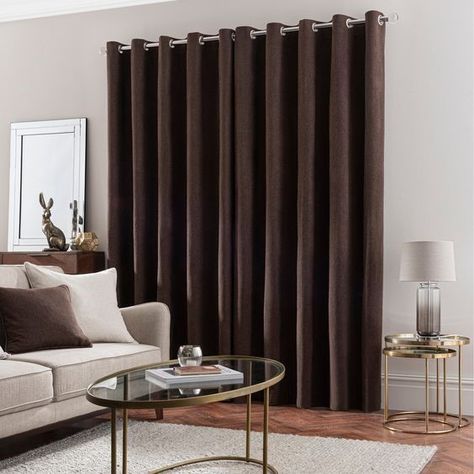 Bedroom Brown Curtains, Dark Brown Curtains Bedroom, Brown Curtains Living Room Ideas, Dark Brown Room Decor Bedroom, Brown And Cream Living Room Ideas, Brown Themed Bedroom, Brown And Beige Living Room Ideas, Cream And Brown Bedroom, Dark Brown Curtains