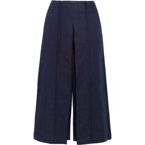 Zeus+Dione Pleiades pleated linen-chambray culottes (7.270 RUB) ❤ liked on Polyvore featuring pants, bottoms, trousers, navy, wide leg linen trousers, flared pants, wide leg trousers, chambray wide leg pants and navy blue trousers Navy Blue Linen Pants, Navy Blue Trousers, Navy Linen Pants, Blue Linen Pants, Wide Leg Linen Trousers, Chambray Pants, Navy Blue Linen, Navy Blue Pants, Navy Linen