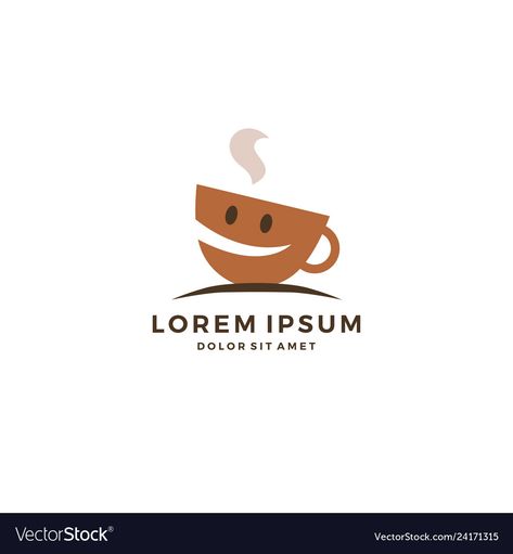 Happy Cafe, Cafe Idea, Coffee Shop Logo Design, Smile Logo, Tea Logo, Coffee Shop Logo, Photoshop Design Ideas, Happy Coffee, Publicidad Creativa