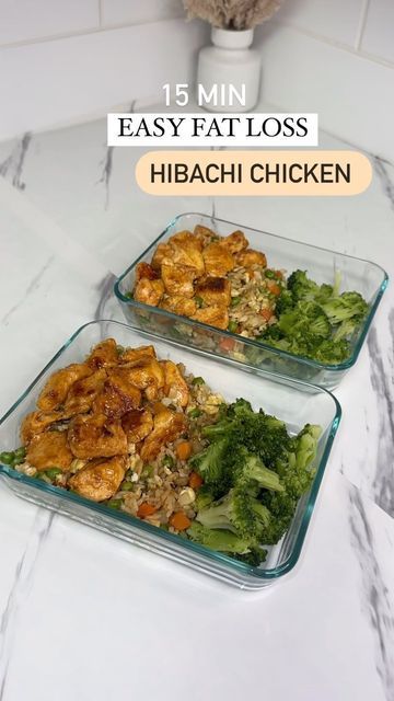 Meal Prep Hibachi Chicken, Healthy Hibachi Chicken, Hibachi Meal Prep, Healthy Hibachi, Air Fryer Recipes Chicken Breast, Hibachi Chicken, Lunch Prep, Quick Meal Prep, Prep Meals