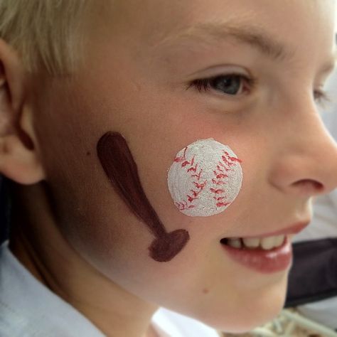 Kids Softball, Cheek Art, Face Painting Easy, Paint Booth, Family Fun Night, Face Painting Designs, Opening Day, Fall Festival, Painting For Kids